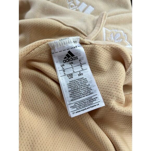 Men's NWT Adidas Large Yellow Crewneck Eagle / Bird Logo Sweater - Picture 5 of 9